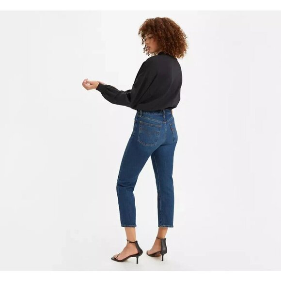 Levi's Premium Wedgie Straight Fit Salsa Charleston Outlasted Dark Wash 23X28 - Picture 12 of 13